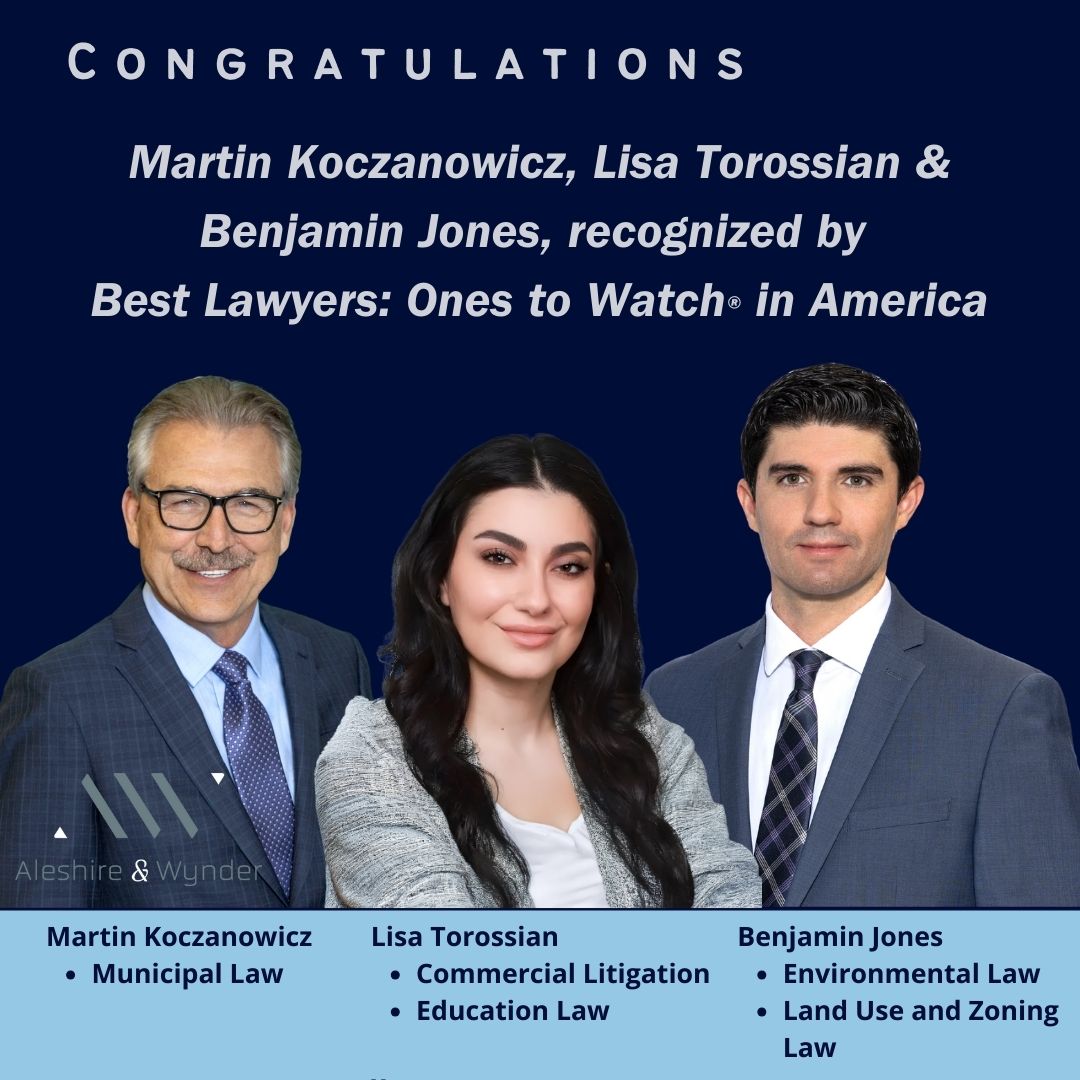 Aleshire & Wynder Attorneys Recognized by Best Lawyers: Ones to Watch 2026